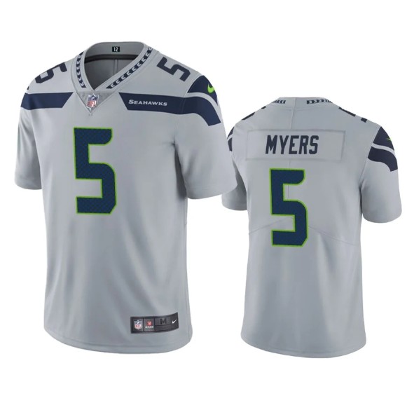 Men's Seattle Seahawks #5 Jason Myers Gray Vapor Untouchable Limited Stitched Jersey